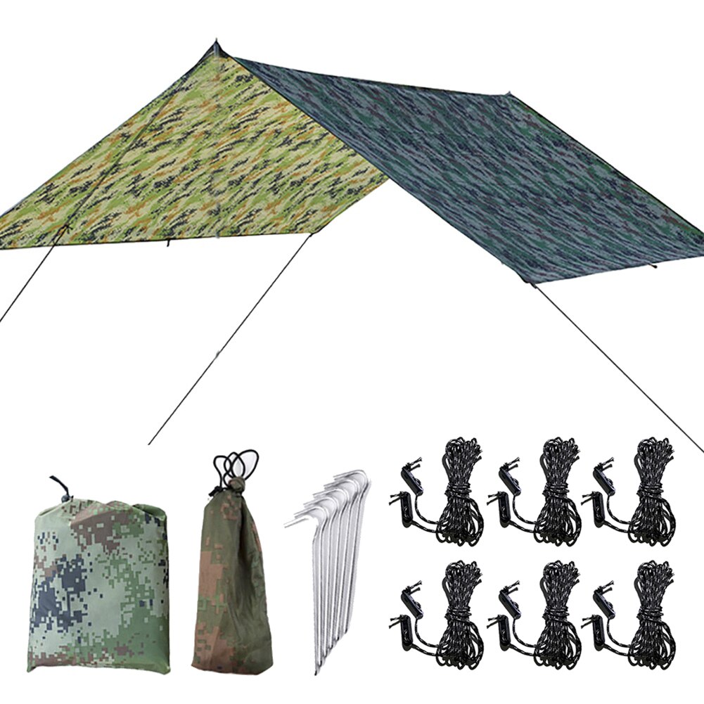 Cheap Goat Tents Multifunctional Hammock Tent Waterproof Beach Tarp Outdoor Awnings Camping Tents Accessories Sun Protection Canopy Survival Kit   